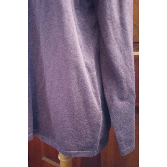 J Jill Silk Blend Top Size L Purple Button Long Sleeve Shirt NWT - Picture 7 of 9